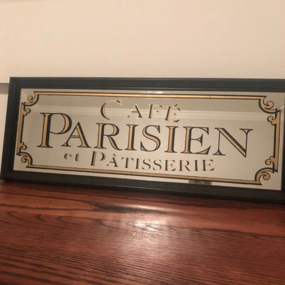 French Parisian Cafe Kitchen Sign Wall Art/Mirror